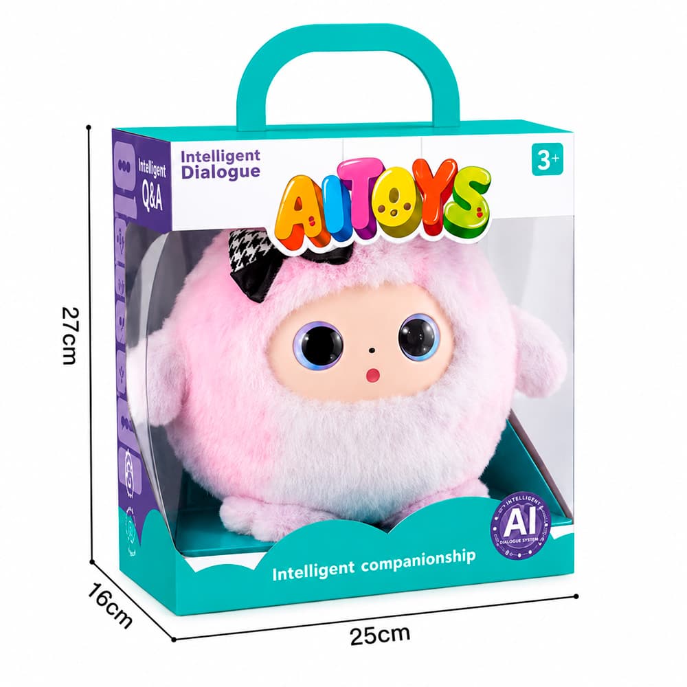 Інтерактивна м'яка іграшка AI Toys говоряча рожева (5)