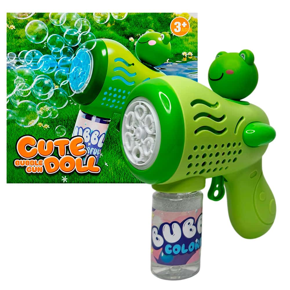 Пистолет для мыльных пузырей Bubble Gun лягушка