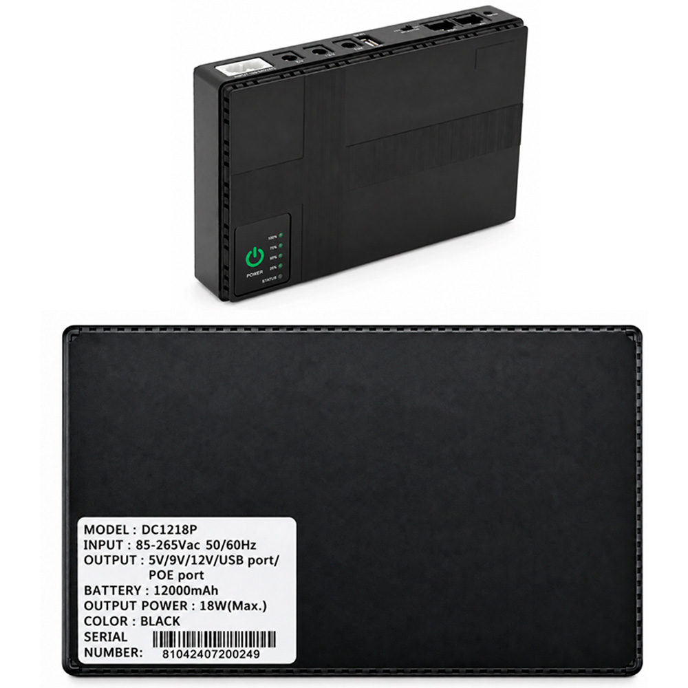 Безперебійник для роутера ДБЖ 12000 mAh 18W — міні UPS 12V — фото 4