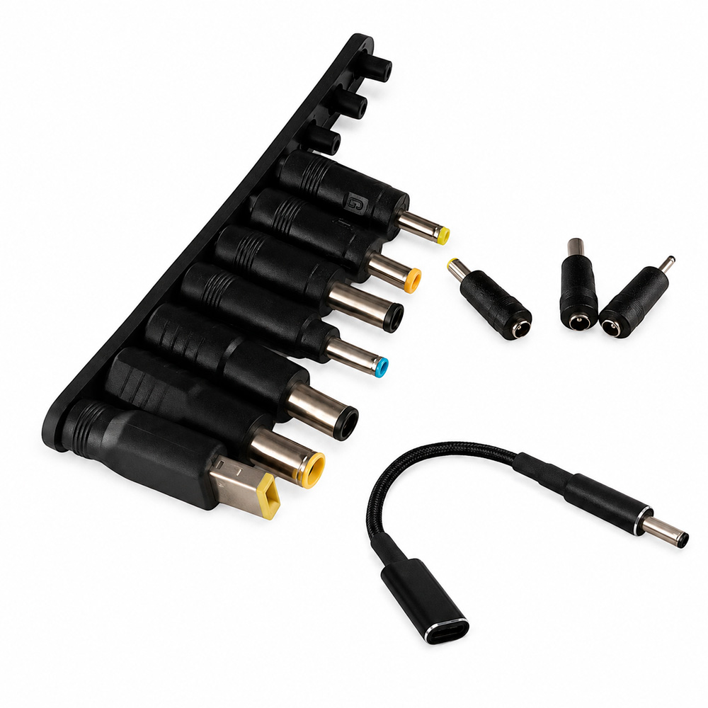 Кабель для зарядки ноутбука від павербанка USB-C PD 65W з набором перехідників — фото 2