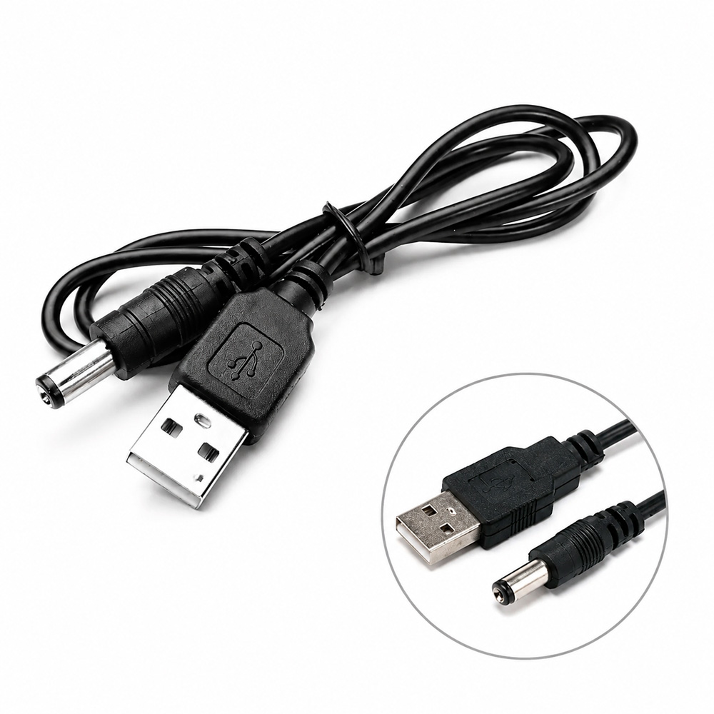 Кабель USB-DC 5V для роутера від павербанка з 3 перехідниками — фото 2