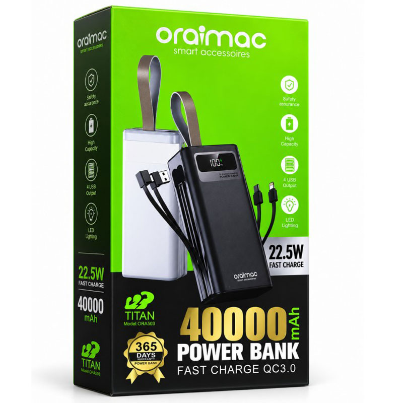 Повербанк Aroimac ORA503 40000 mAh з швидкою зарядкою 22.5W — фото 6