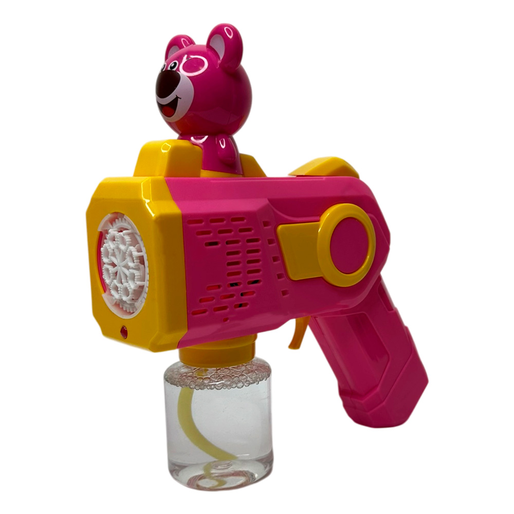 Пістолет для мильних бульбашок з підсвіткою Bubble Gun, фігурка ведмедика — фото 3