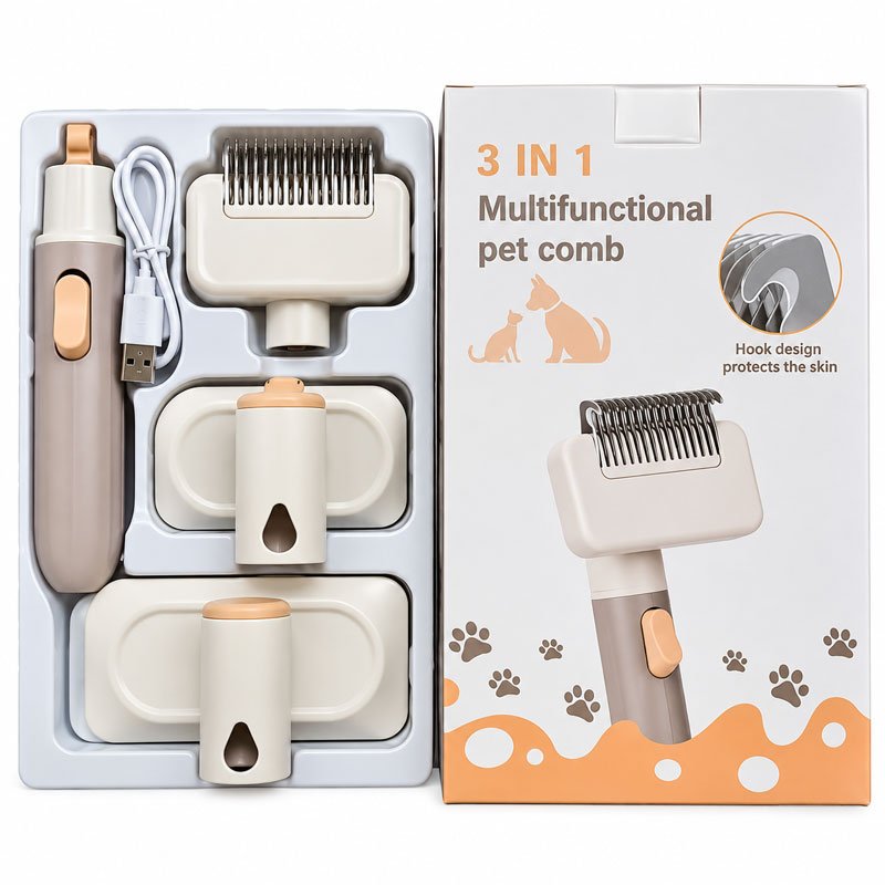 Щітка для вичісування шерсті собак і котів Pet Hair Brush 3 в 1 — фото 6